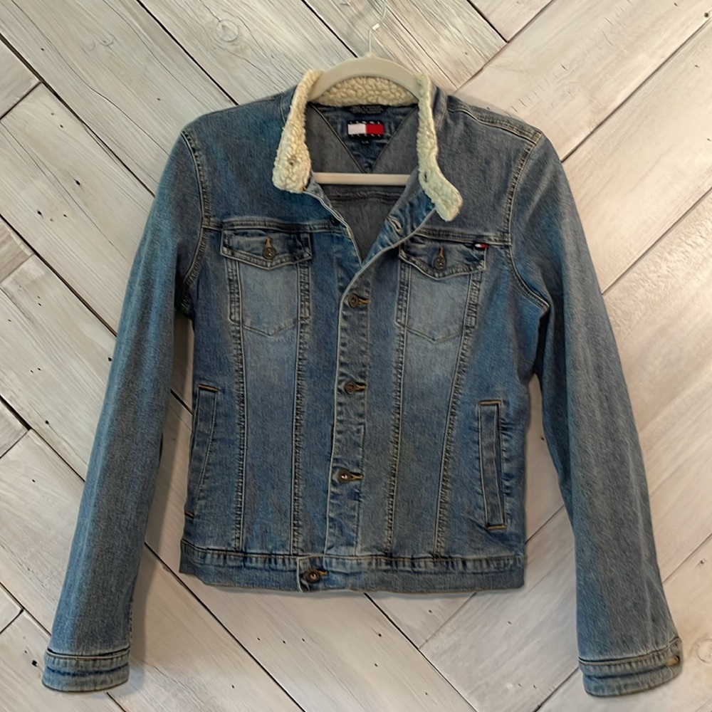 Y2K Tommy Hilfiger Sherpa Jean Jacket